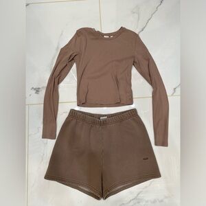 Aritzia sweatshorts and top set